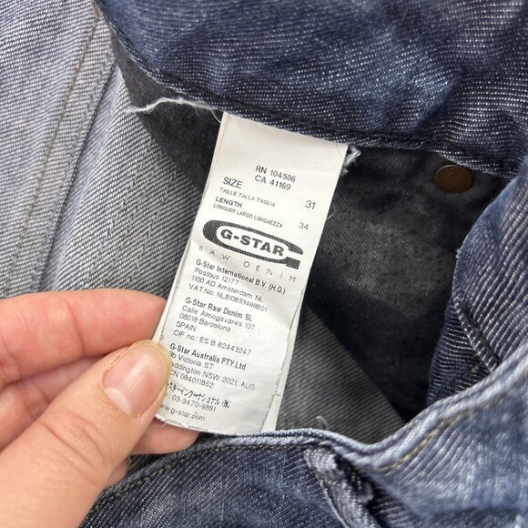 G Star Raw Jeans Corvet Straight Women’s Size 31 Blue Denim Zip Pocket - Picture 11 of 12